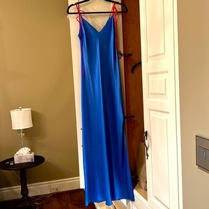 Dannijoe tie strap silk slip dress